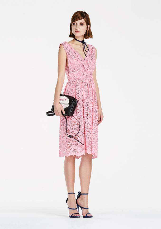 Vestito in pizzo rosa Denny Rose primavera estate 2017