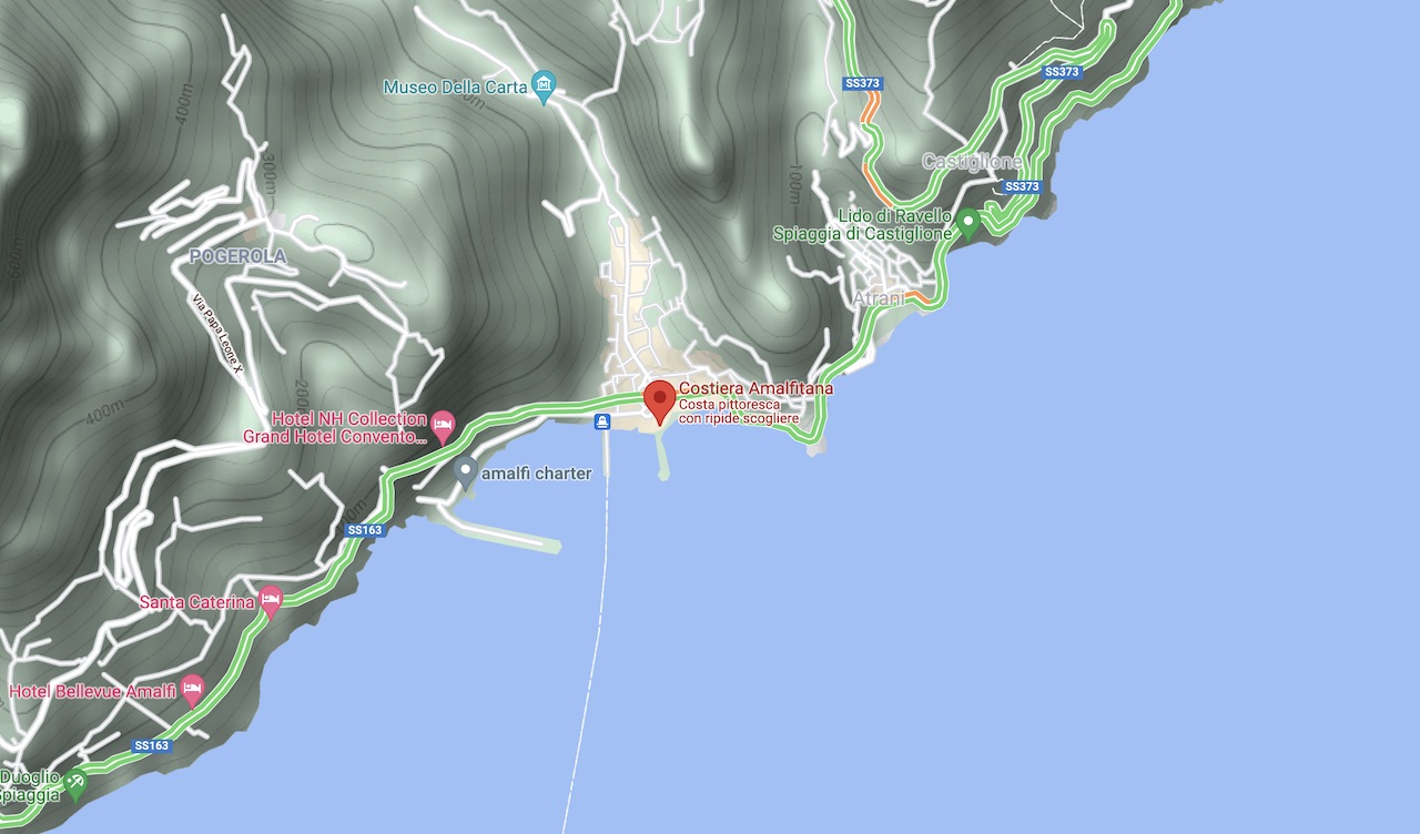 Costiera Amalfitana mappa
