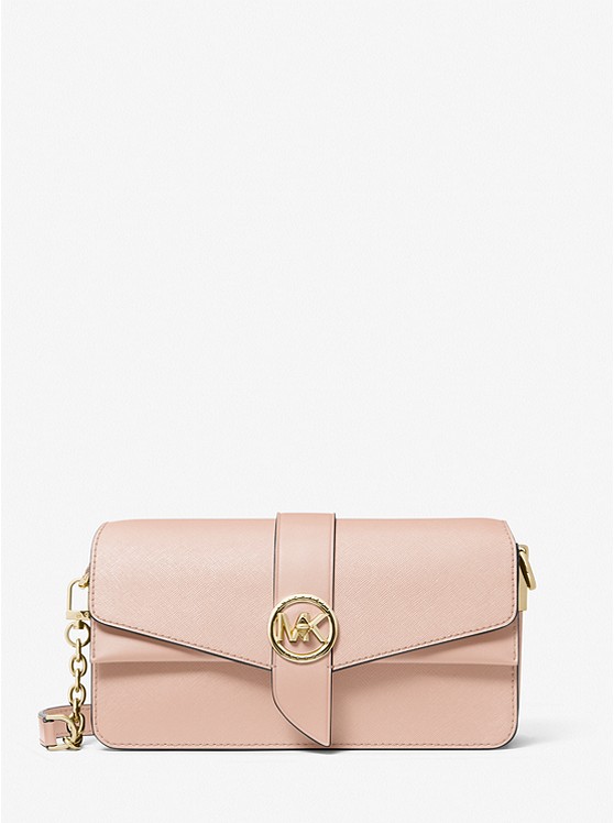 Borsa a spalla Greenwich media in pelle Saffiano
