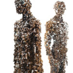 FRANCESCO DI LUCA, RUSTICLES FOAM 2023, TECNICA MISTA FERRO SALDATO OSSIDI DI FERRO E RAME POLIURETANO FIGURA 1 - 203X50X50CM FIGURA 2, 196X50X50CM