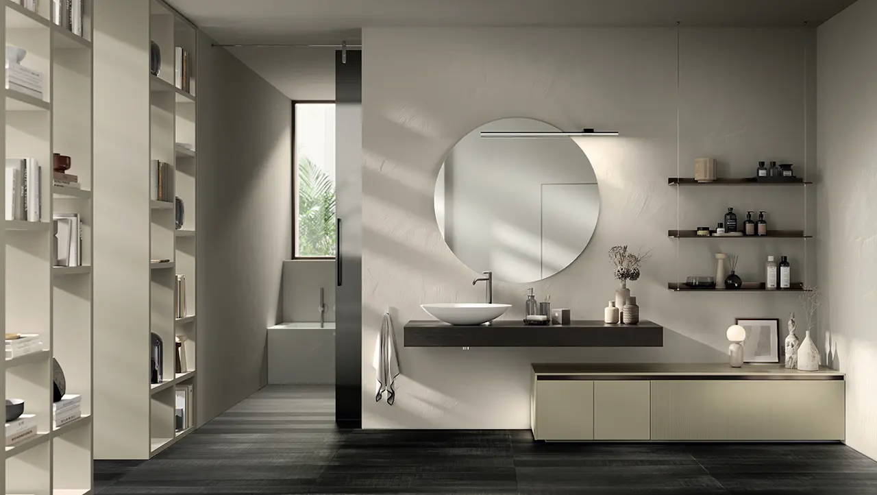 Lido, la nuova proposta di arredo bagno Scavolini, design Vuesse, che esprime con innata eleganza la sintesi di un equilibrio