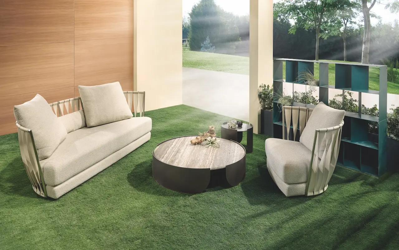Sofa, Armchair Twist outdoor, round coffee table Atenae outdoor Cantori