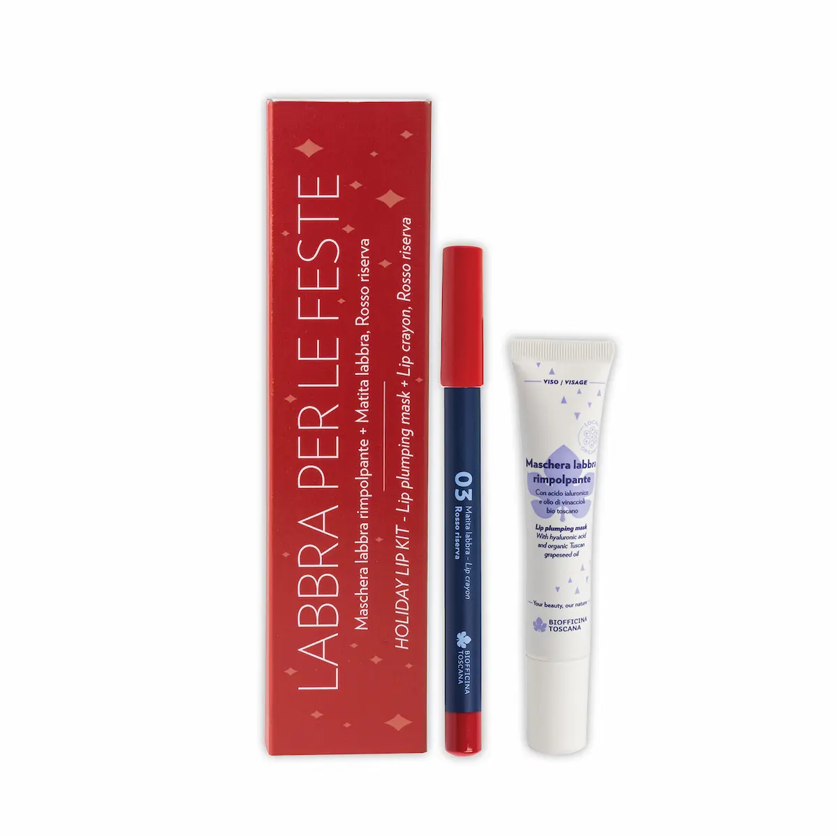 BIOFFICINA TOSCANA kit labbra per le feste