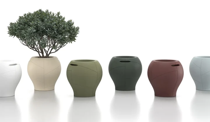 La collezione cache-pot Vera disegnata da LCM Marin Design Studio per Lyxo