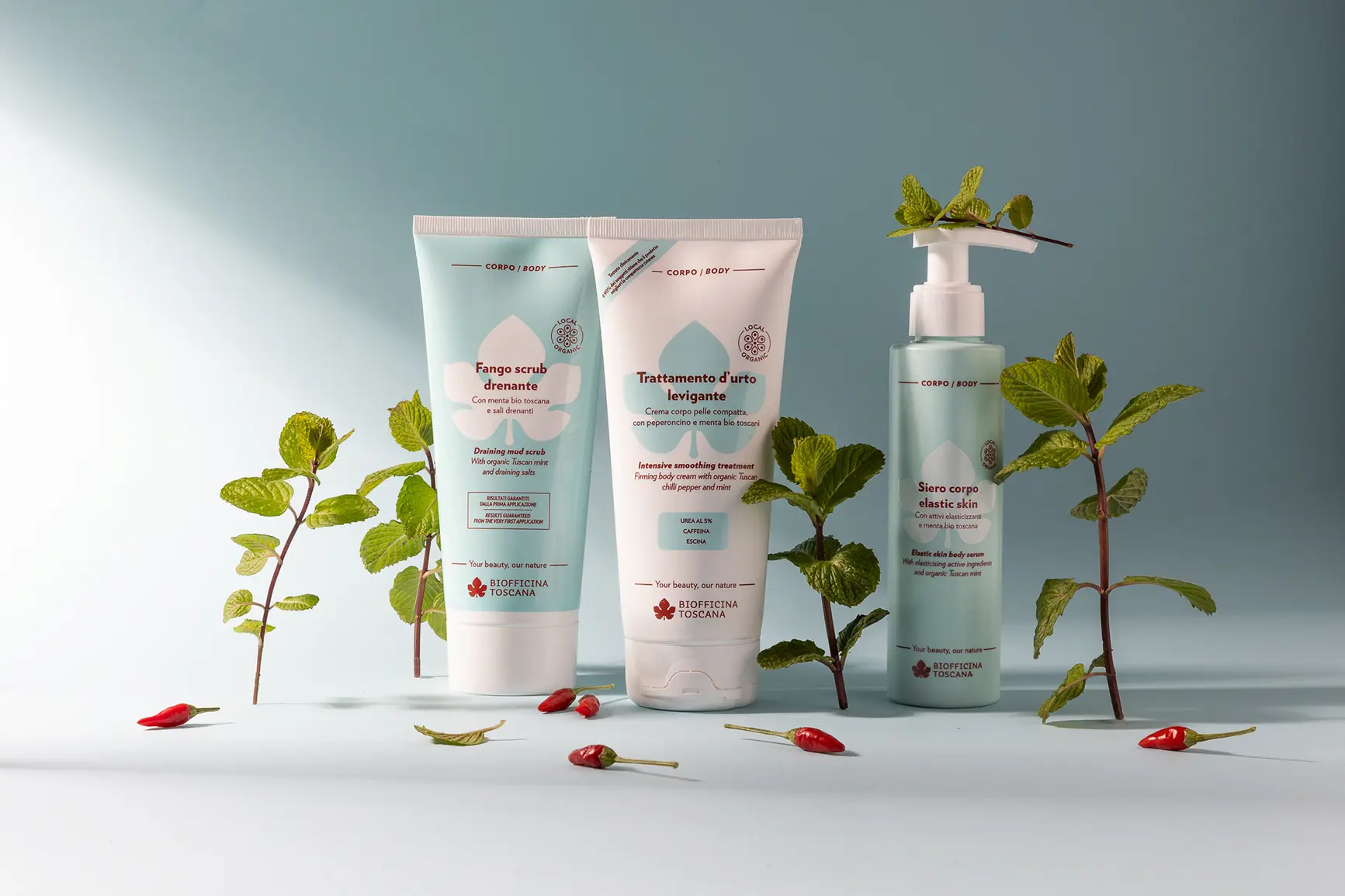 BIOFFICINA TOSCANA linea corpo menta e peperoncino 2